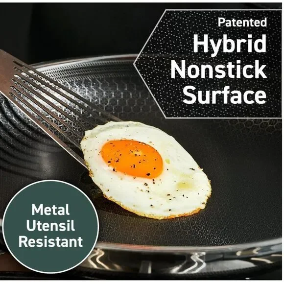 Hybrid Fry Pan with Lid, 8